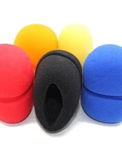 Microphone Sponges Grooved - 5 Pack Multi Colour