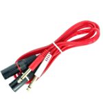 XLR (Cannon) Male x 2 to Dual 6.35mm Mono Male Cable (1.8m)