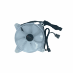 12CM Hydraulic Bearing ARGB PWM Cooling Fan (PWM 4-Pin + LED 3-Pin / Tubed 600mm Cable) (8 x LED)