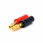 Banana Male Connector HQ (4mm) (Plastic Gold)